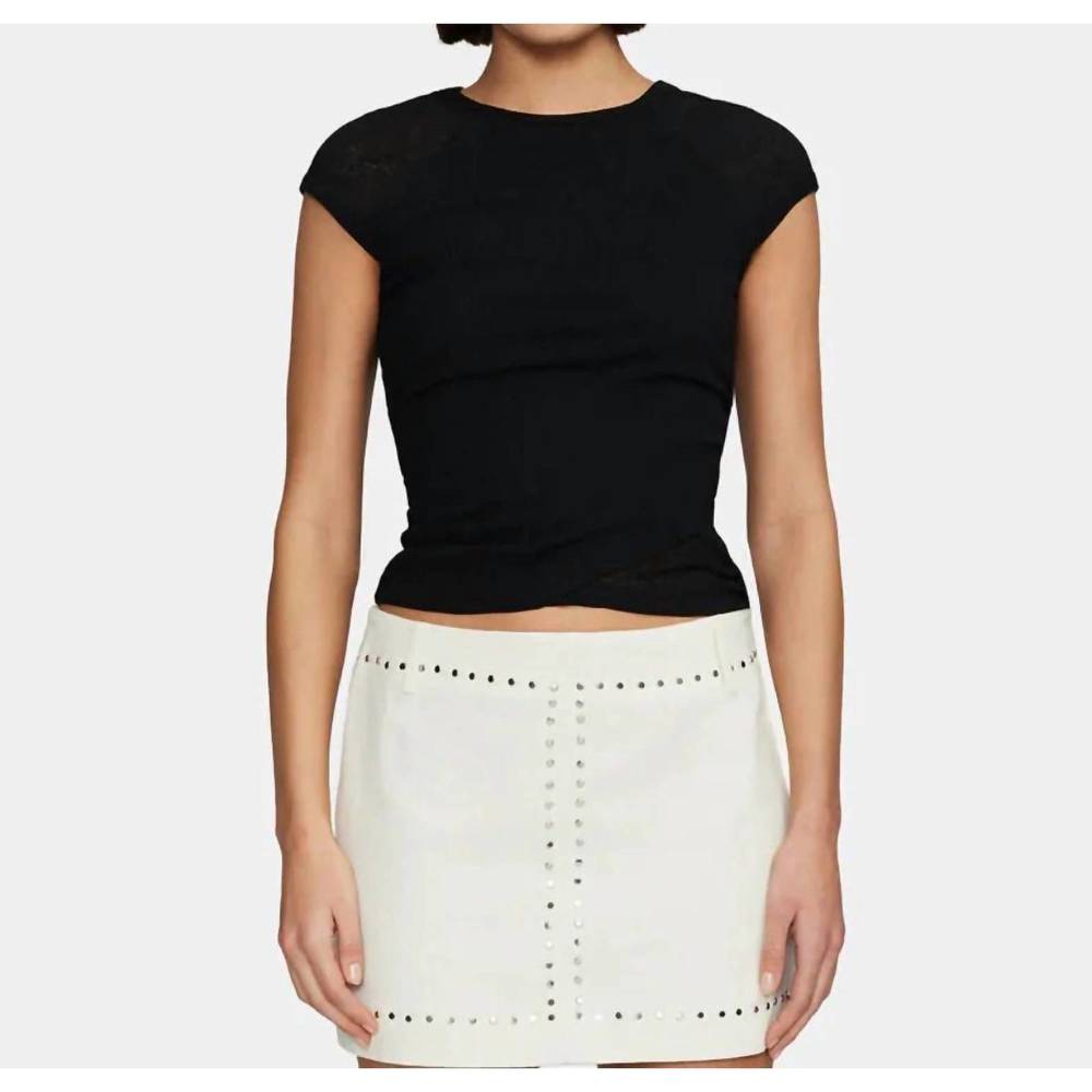 NEW OWNLEY martha baby tee in black